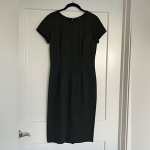 Grey Ann Taylor ponte midi dress